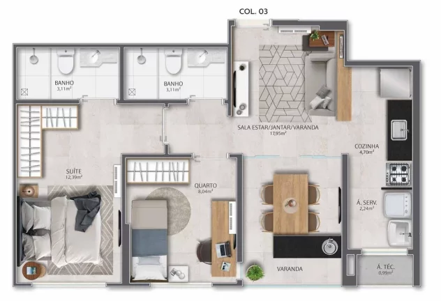 Imagem APARTAMENTO RESIDENCIAL em Vila Velha - ES, Praia de Itaparica