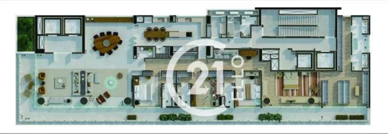 Imagem Moema 480m², 4 suítes, andar alto