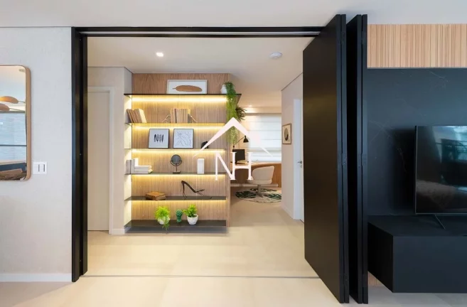 Imagem apartamento de 145m com hall privativo, 3 suítes, terraço gourmet, 2 vagas, Academia, Espaço gourmet, salão de festas, brinquedoteca, Piscina, Sauna