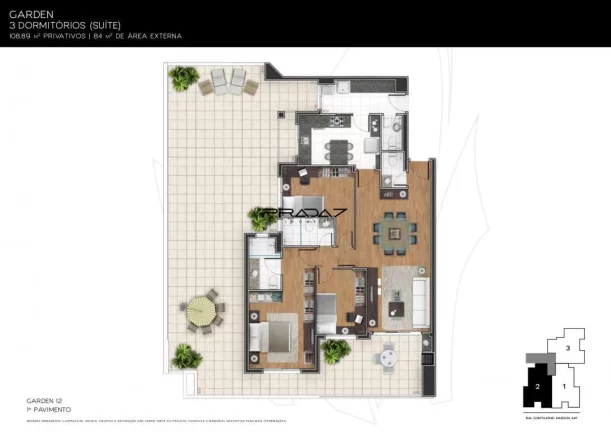 Imagem Apartamento com 3 Dormitorio(s) localizado(a) no bairro Juvevê em Curitiba / PARANA Ref.:8