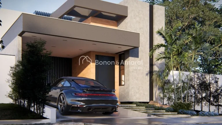 Imagem Casa térrea à venda no Condomínio Terras da Estância, com arquitetura moderna e acabamento difer...