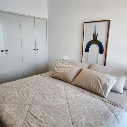 Imagem Apartamento com vista para o oceano no Morro do Maluf em Guarujá-SP: 3 quartos, 1 suíte, 2 salas, 3 banheiros, 1 vaga, 128m².