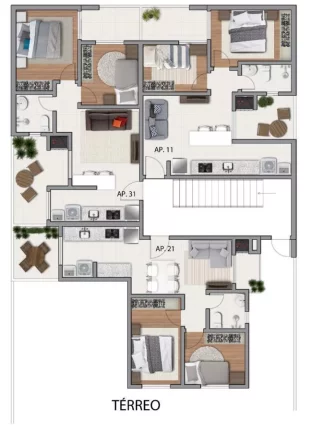 Imagem Apartamento para Venda em São José dos Pinhais, Carioca, 3 dormitórios, 1 suíte, 2 banheiros, 1 vaga