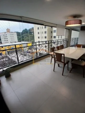 Imagem Apto 145m², 3 suítes, sala ampla, lavabo, sacada com churrasqueira, cozinha americana, área de se...