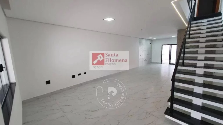 Imagem Sobrado para Venda em Santo André, Parque das Nações, 3 dormitórios, 1 suíte, 3 banheiros, 4 vagas
