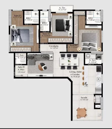 Imagem APARTAMENTO RESIDENCIAL em Porto Belo - SC, Perequê