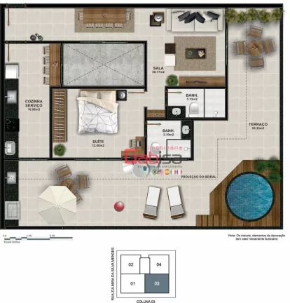 Imagem Quarto e Sala no Braga