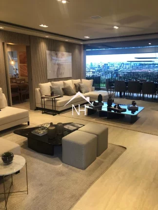 Imagem apartamento de 156m c/ 3 suítes (1 master), terraço gourmet,2 vagas, depósito, Fitness, piscinas, Solarium, Brinquedoteca, Salão de Festas, Playground