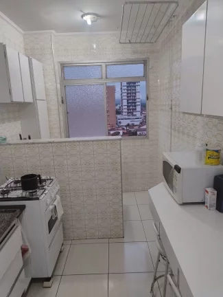 Imagem Apartamento Guilhermina - Praia Grande, de frente para Praia, com 50 m², 1 Dormitório, 1 Vaga.