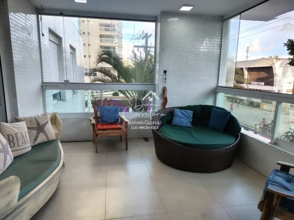 Imagem Lindo apartamento frente mar nas Pitangueiras, Guarujá-SP: 5 quartos, 4 suítes, 2 salas, 5 banheiros, 188m², 1 vaga. Venha conferir!