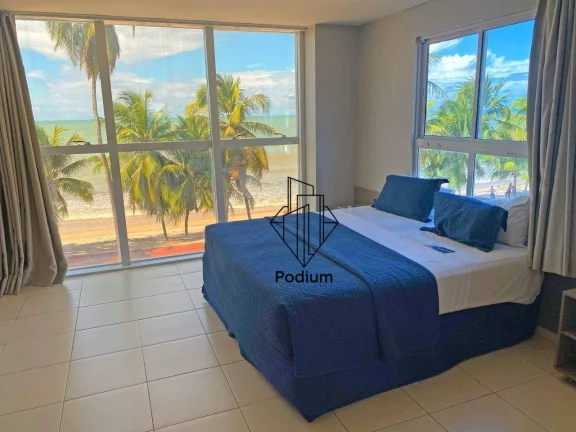 Imagem Flat mobiliado e equipado à beira-mar com vista definitiva para o mar da praia do Cabo Branco - FL0923