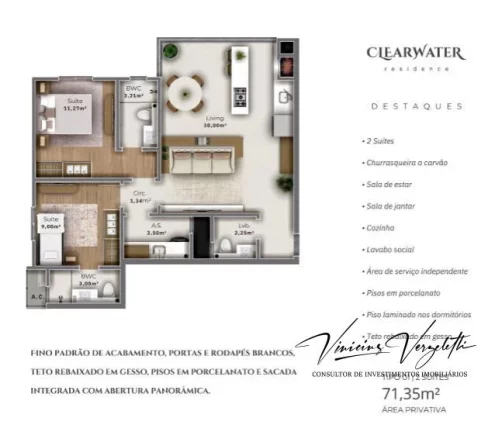Imagem Apartamento 2 dormitórios para Venda em Camboriú / SC no bairro São Francisco de Assis