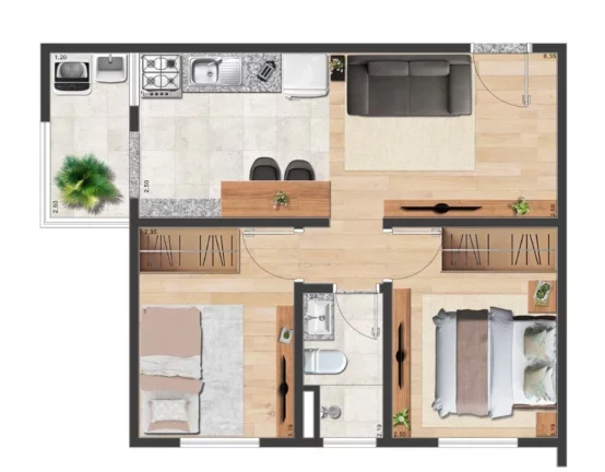 Imagem Apartamento 2 quartos em Taboão da Serra SP, comprar apartamento 2 dormitórios em Taboão da Serra SP, apartamento em obra