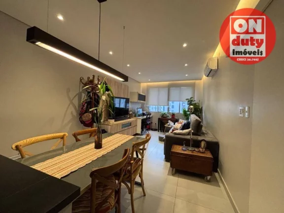 Imagem QUADRA DA PRAIA Apartamento com 1 dormitório à venda, 59 m² - Boqueirão - Santos/SP