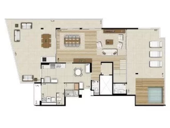 Imagem Imperdível apartamento de luxo com 4 suítes no Condomínio Design Campo Belo, São Paulo-SP: 5 banheiros, 3 vagas, 219m²!