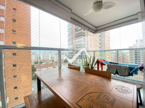 Imagem Apartamento porteira fechada, com 2 dormitórios à venda, 77 m² por R$ 960.000 - Ponta da Praia - Santos/SP