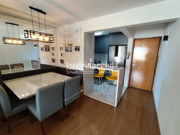 Imagem Apartamento na Gleba Palhano, 2 quartos (1 suíte com closet), sala ampla, sacada, cozinha planejada, 2 vagas, face sul, alto padrão