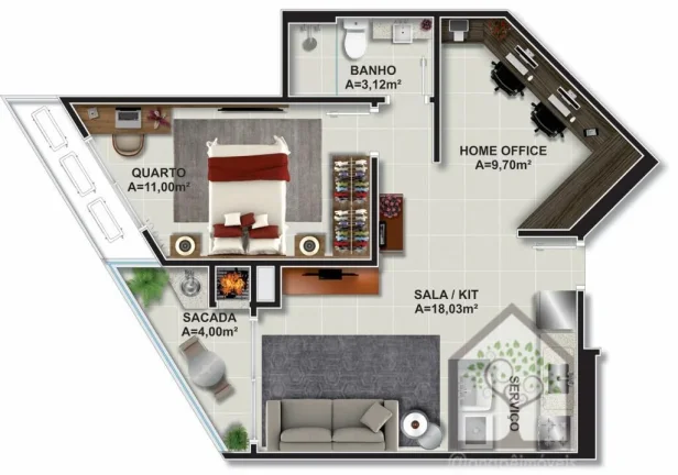 Imagem Apartamento em Construção no Itacorubi