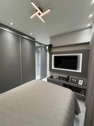Imagem Apartamento vista mar com 2 suítes e 3 vagas de garagem em Balneário Perequê