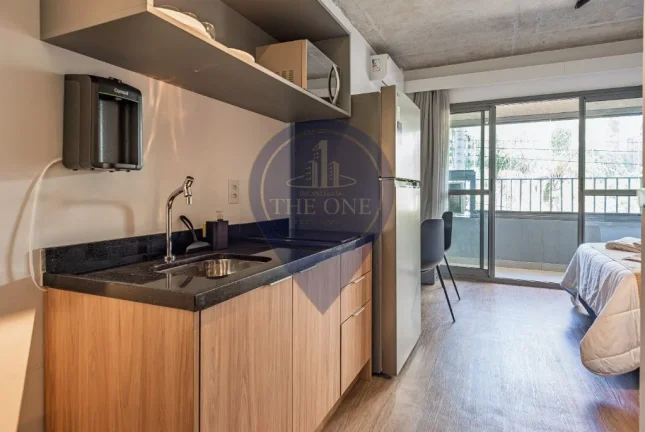 Imagem Studio moderno à venda em Indianópolis, São Paulo-SP: 1 quarto, 1 suíte, 1 sala, 1 banheiro, 26m² de área.