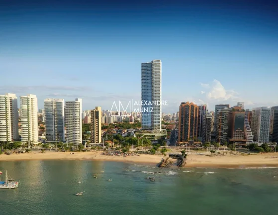 Imagem One Residencial, Beira Mar Fortaleza, Mucuripe. Andar Alto, 5 suítes.