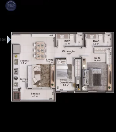 Imagem Apartamento 2 dormitórios!