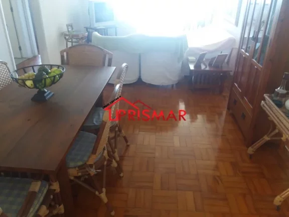 Imagem 2 dormitorios + dependencia de empregada, frente ao mar, pompéia 1 vaga