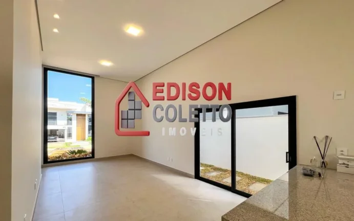Casa nova, recém construída a venda, 3 quartos com portas balcão, persianas automatizadas, no Residencial Villa Bela Vista, em Piracicaba