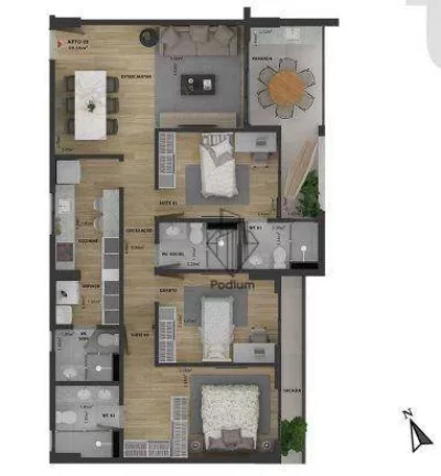 Imagem Apartamentos com varanda/sacada a 294m da praia do Bessa / Jardim Oceania. –AP1545