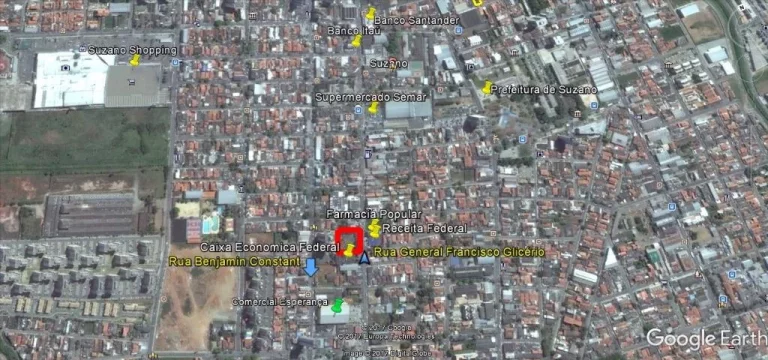 Imagem Terreno comercial à venda, Centro, Suzano, rua general Francisco Glicério, ao lado da Caixa Econômica Federal.