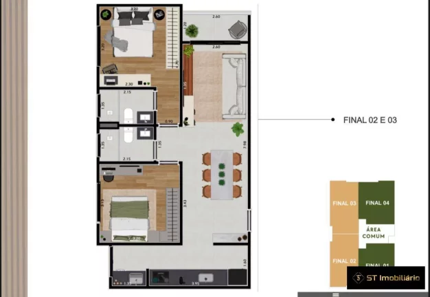 Imagem Lançamento em Atibaia/SP - Apartamentos próximos á Av. Lucas - 69,00m² !
