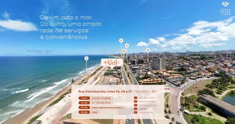 Imagem Apartamento à venda em Salvador-BA, GAL URBAN BEACH LIVING, no ORLA DO CORSARIO: 1 quarto, 1 suíte, 1 sala, 1 vaga de garagem, 46,67 m²!