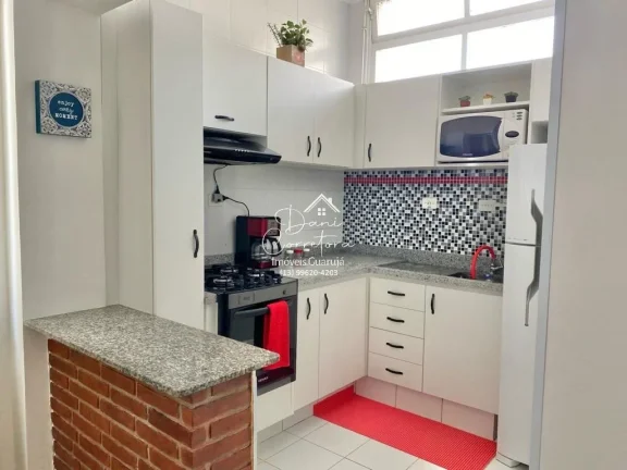 Imagem Apartamento à venda em Guarujá-SP, Pitangueiras: 1 quarto, 2 salas, 1 banheiro, 46m² de área. Venha conferir!