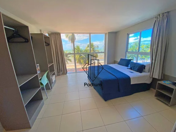 Imagem Flat mobiliado e equipado à beira-mar com vista definitiva para o mar da praia do Cabo Branco - FL0923