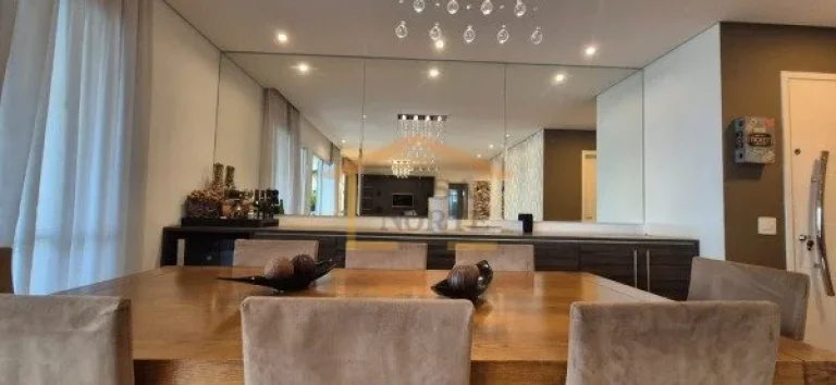 Imagem Apartamento com 142m², dispõe de 3 dormitórios, sendo 3 suites, sala para dois ambientes, varanda...