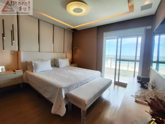 Imagem Luxuoso apartamento à venda em Praia Grande-SP, Canto do Forte: 3 quartos, 3 suítes, 2 salas, 4 banheiros, 3 vagas, 250m².