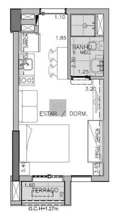 Imagem SÃO PAULO- STUDIO MOBILIADO E DEDORADO - 23m². Legacy Campo Belo