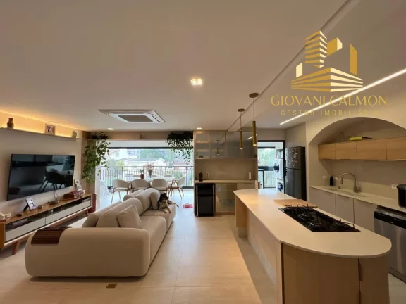 Imagem Apartamento de Luxo no Brooklin Paulista: 2 quartos, 2 suítes, 2 salas, 1 banheiro, 2 vagas, 130m² - São Paulo-SP