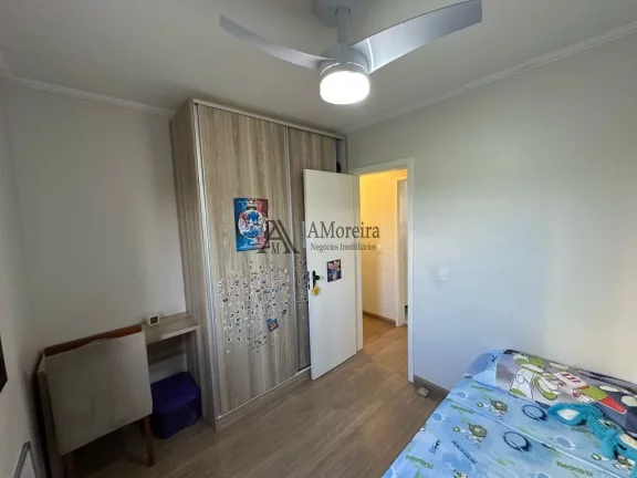 Imagem Apartamento à venda em Jundiaí-SP, no Parque Residencial Eloy Chaves, Cond. Chácara Primavera: 3 quartos, 2 salas, 1 banheiro, 1 vaga, 75m²
