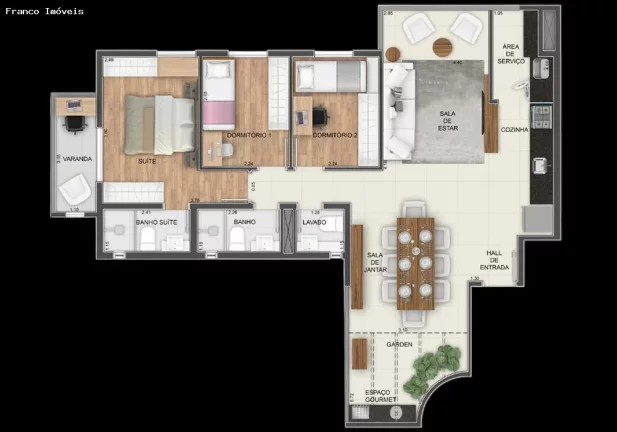 Imagem Apartamento Garden para Venda em Santo André, Vila Floresta, 3 dormitórios, 1 suíte, 2 banheiros, 2 vagas