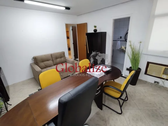 Imagem Maravilhosa sala comercial mobiliada porteira fechada no centro da cidade de Santos (SP) para locação ou venda por R$.240.000,00 !!!