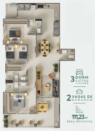 Imagem APARTAMENTO COM 111.23 m² - CENTRO - ITANHAÉM SP
