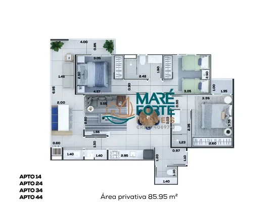Imagem Lançamento com aptos de 03 dormitórios, com linda arquitetura e fino acabamento!