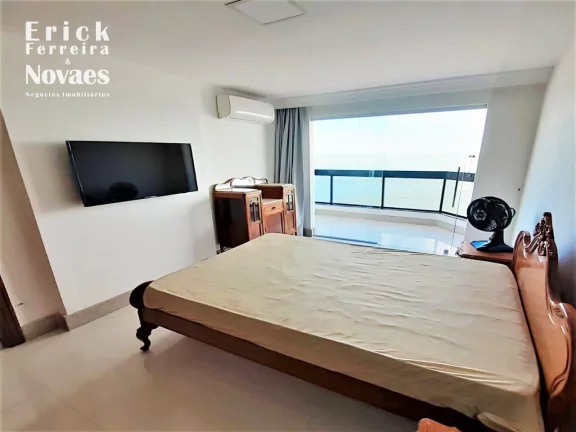Imagem Apartamento de Frente para o Mar de Alto Padrão Para Alugar Temporada Edifício Maison Classic Avenida Beira Mar Praia do Morro Guarapari