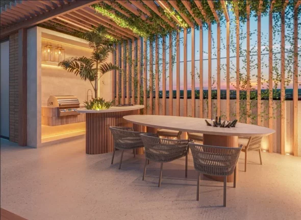 Imagem Apartamento térreo com área privativa em L a 120m da praia de Camboinha - AP1370