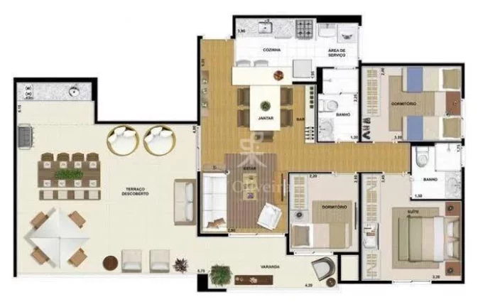 Imagem Apartamento com 3 dormitórios à venda, 104 m² por R$ 990.000,00 - Morumbi - São Paulo/SP