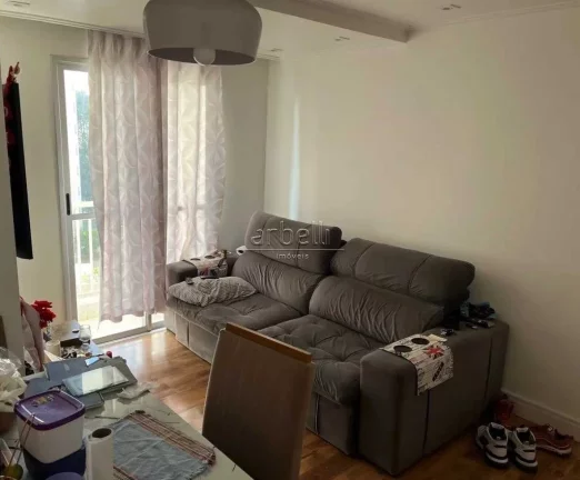 Imagem Apartamento com 54 M², 2 dormitórios, sala, 1 banheiro, área de serviços, cozinha, sacada e 1 va...