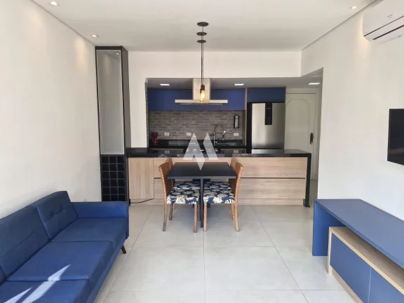 Imagem Flat de luxo com serviços de hotelaria completa no Gonzaga em Santos/sp.