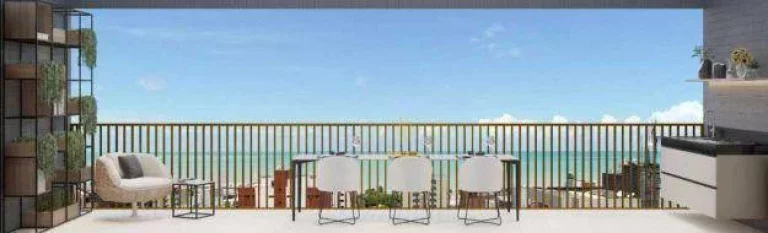 Imagem Apartamentos com varanda gourmet a 300m da praia do Manaíra - AP0096