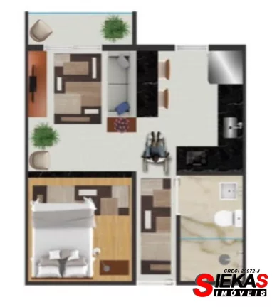 Imagem Venda de Apartamento Comercial na Vila Corberi, São Paulo-SP: 1 Quarto, 1 Sala, 1 Banheiro, 35m² de Área